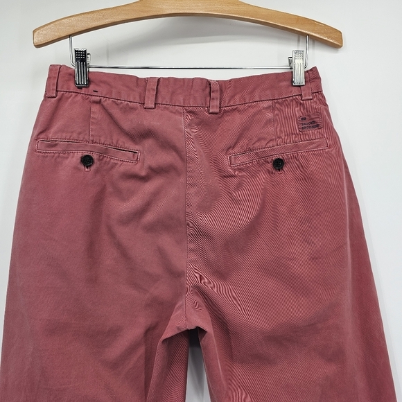 Brooks Brothers Clark Chino Flat Front Mauve Cotton Pants Mens 31x32 - Picture 5 of 9
